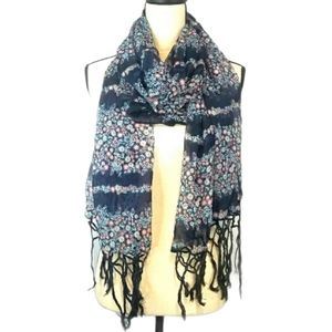 Maurices fringe tassle floral stripe print